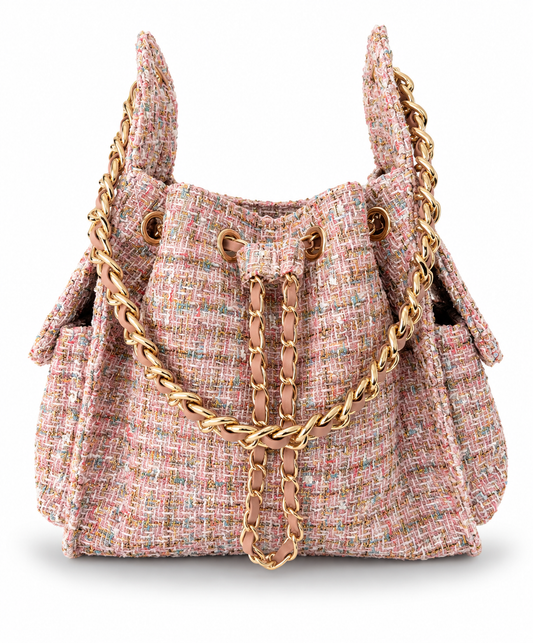 Bayshore Bucket Bag Small - Pink Confetti Tweed