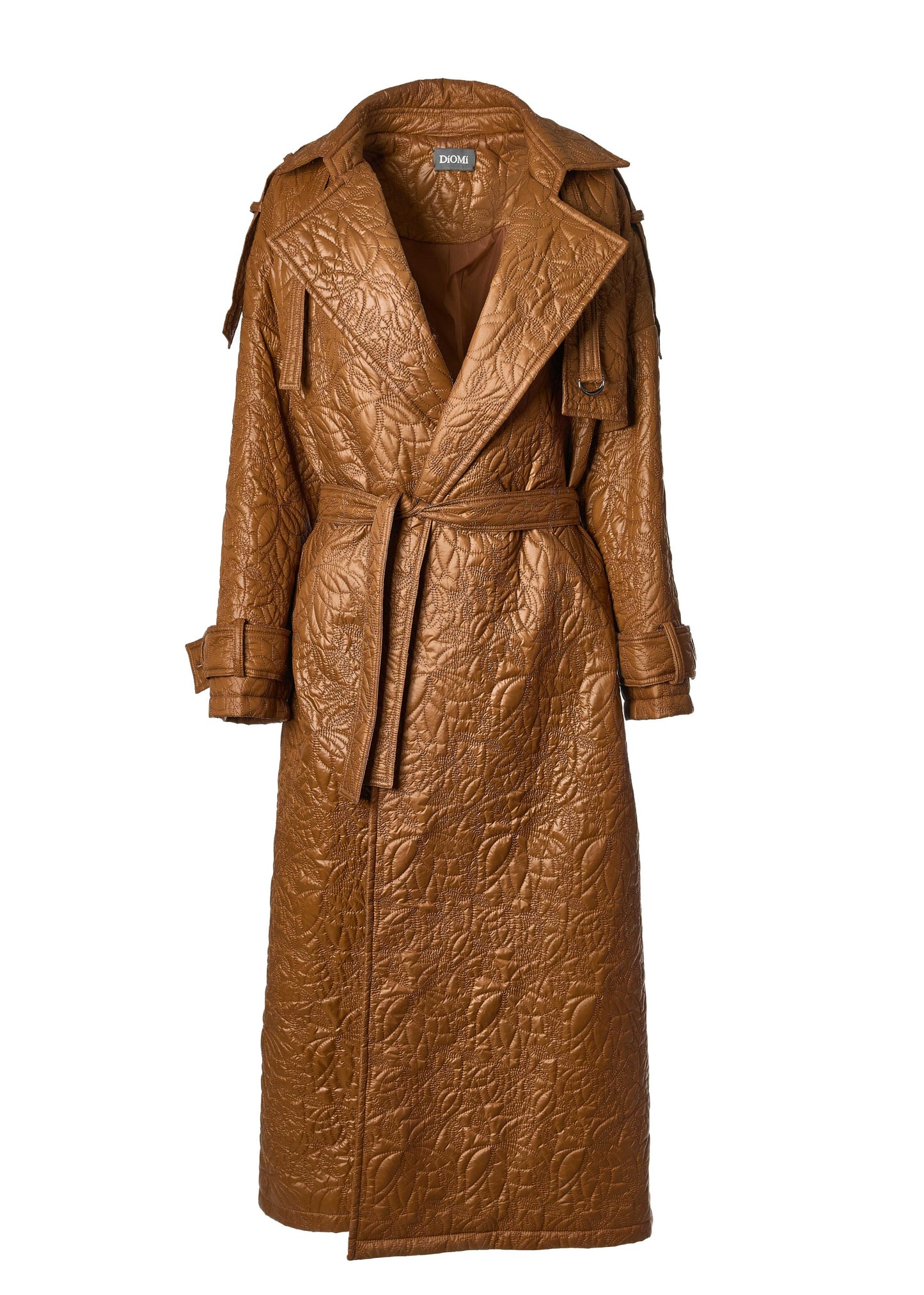 EMBROIDERED NYLON OVERSIZED TRENCH COAT