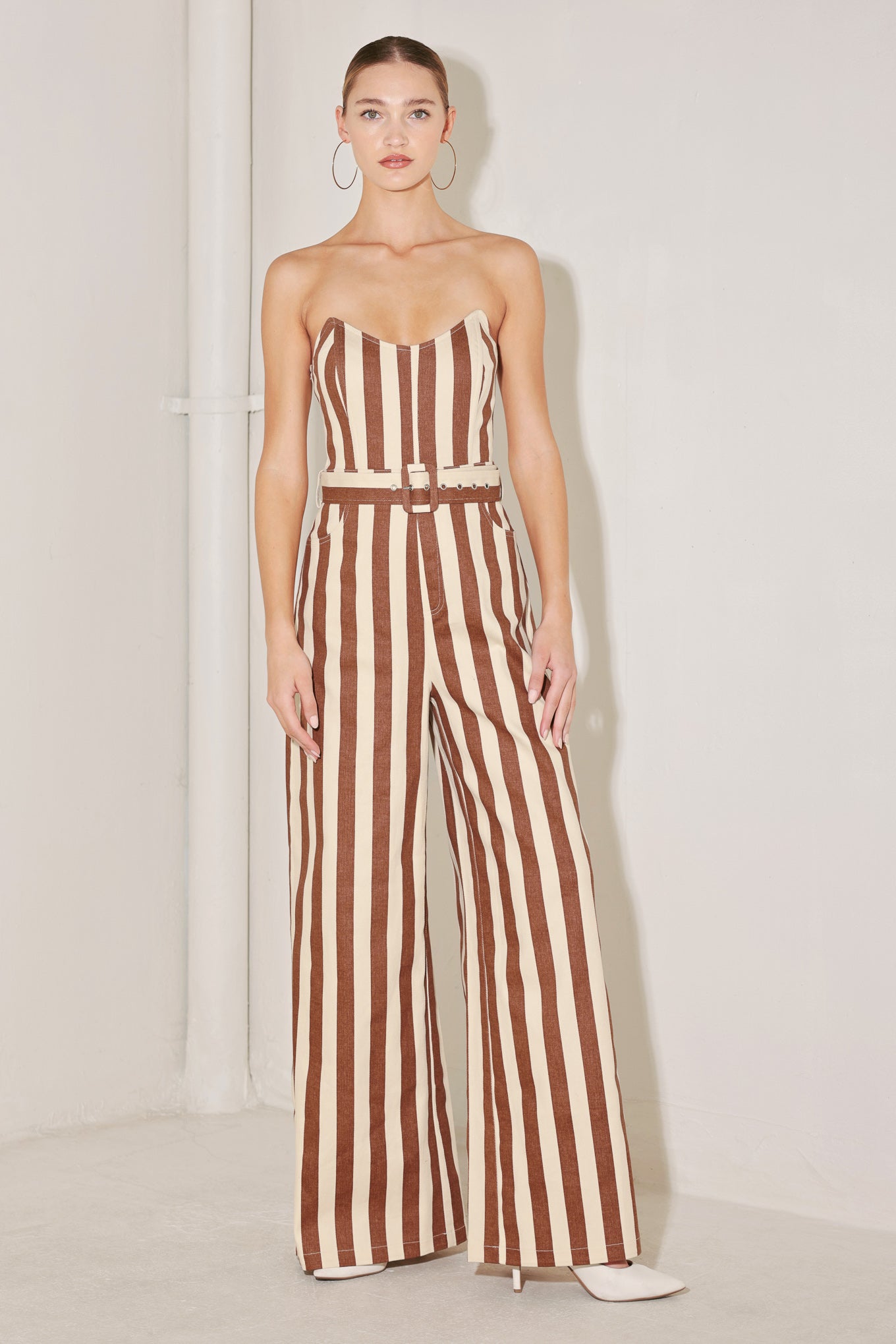 GOLDEN STRIPE ERA WOVEN JUMPSUIT
