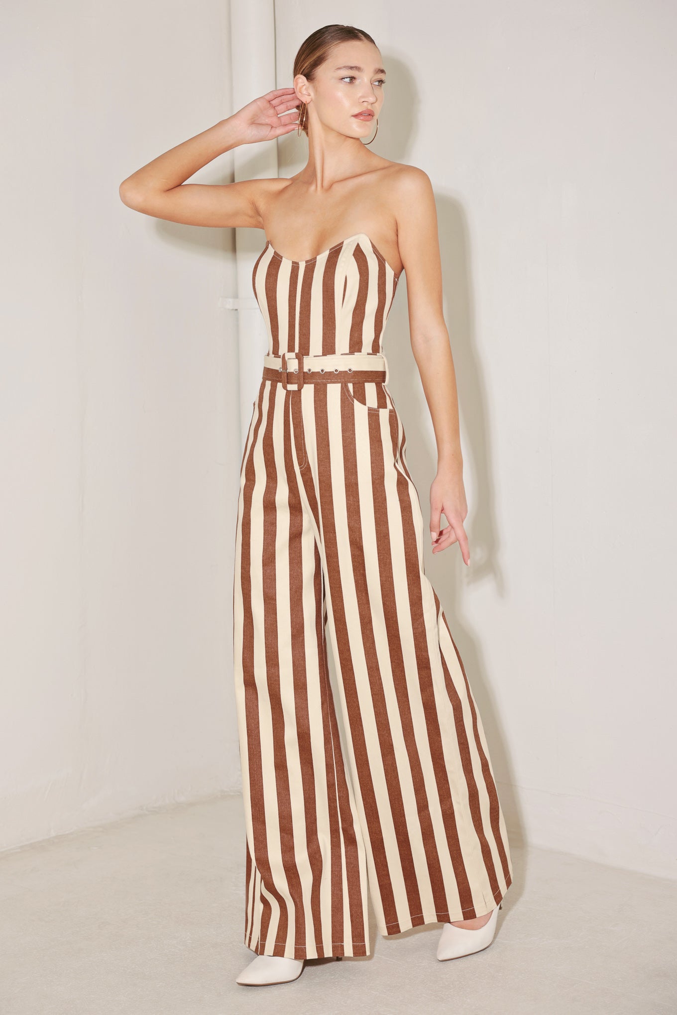 GOLDEN STRIPE ERA WOVEN JUMPSUIT