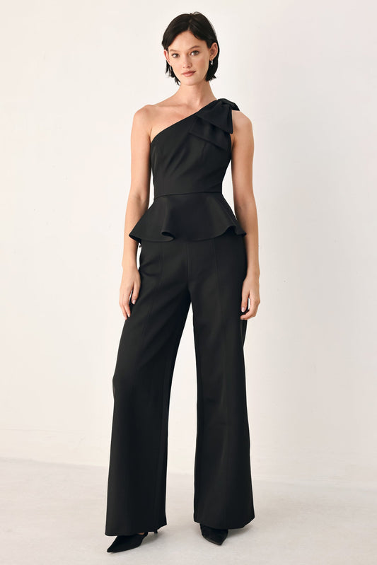 ALL EYES ON YOU BOW WIDE LEG JUMPSUIT