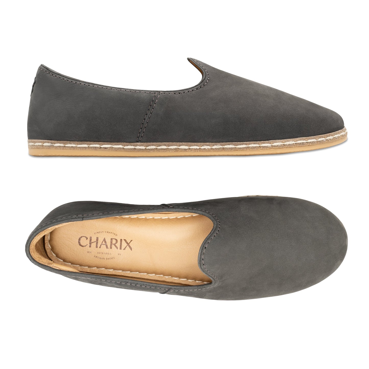 Graphite Nubuck Slip-On