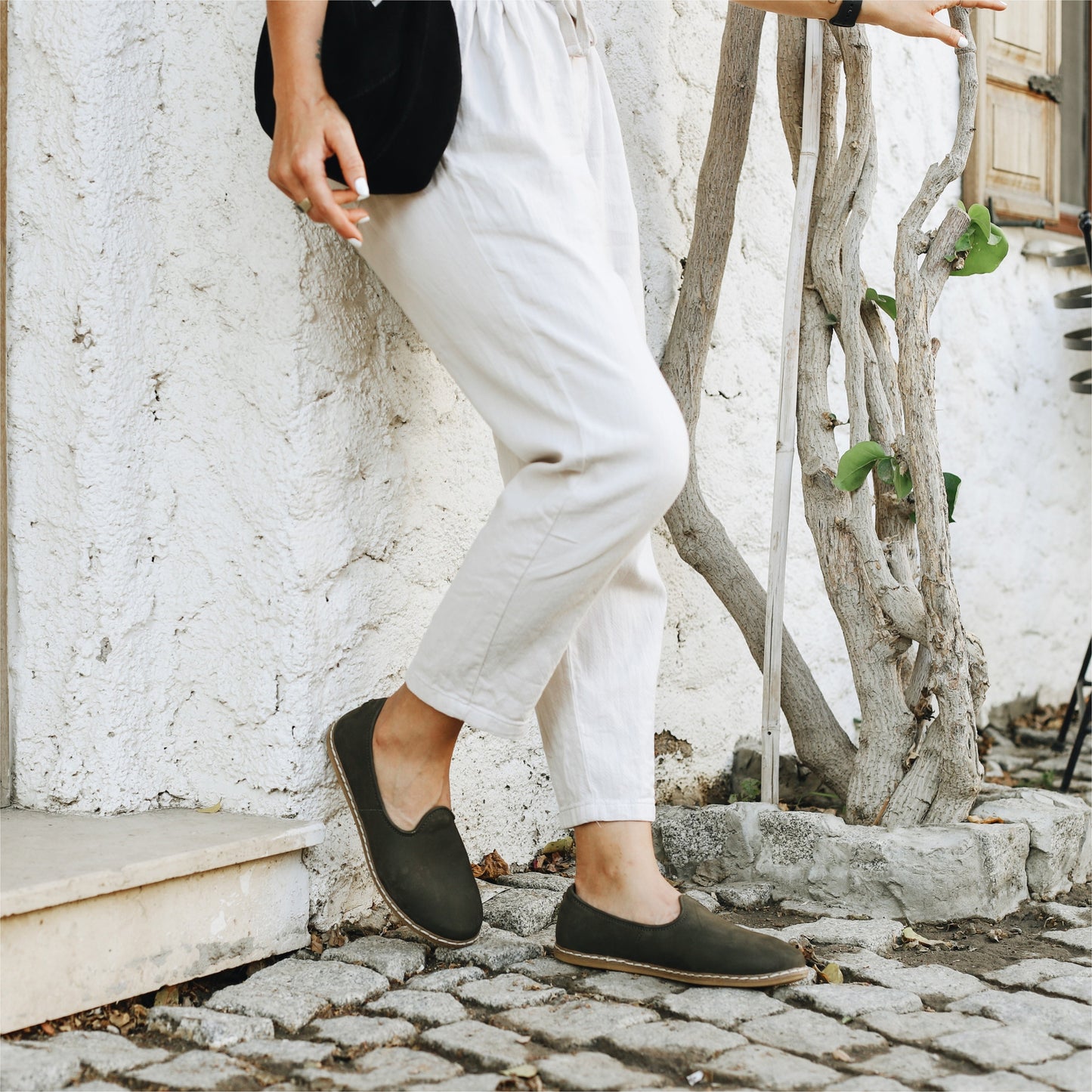 Graphite Nubuck Slip-On