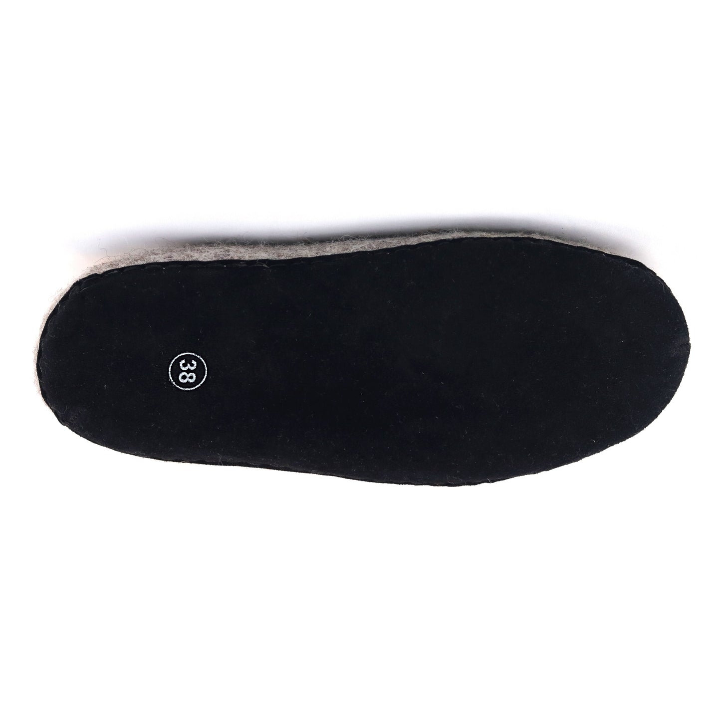 Womens Newport Noir Wool House Shoe