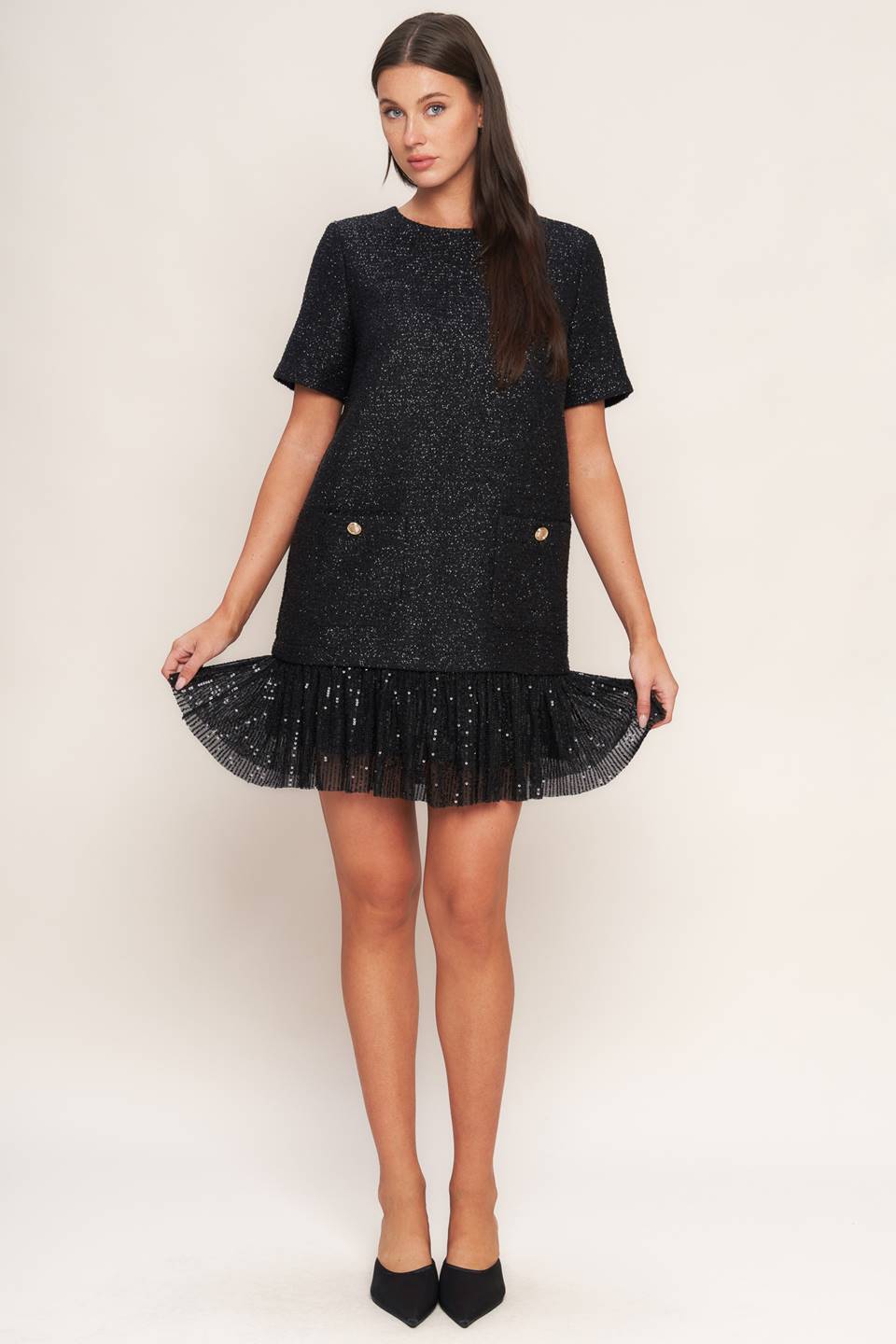 SPARK AFFAIR TWEED MINI DRESS
