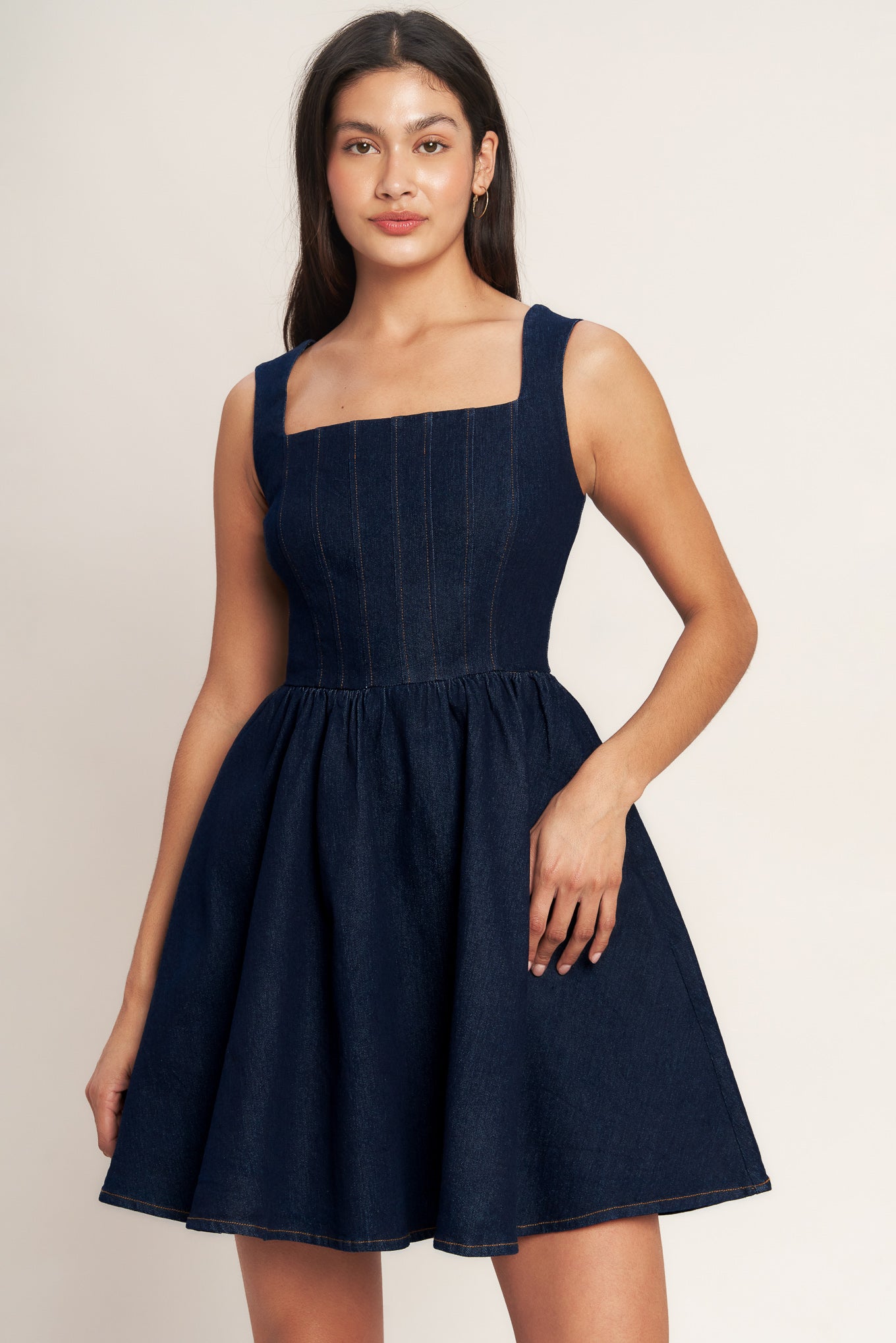 LOVE AT FIRST WEAR DENIM MINI DRESS