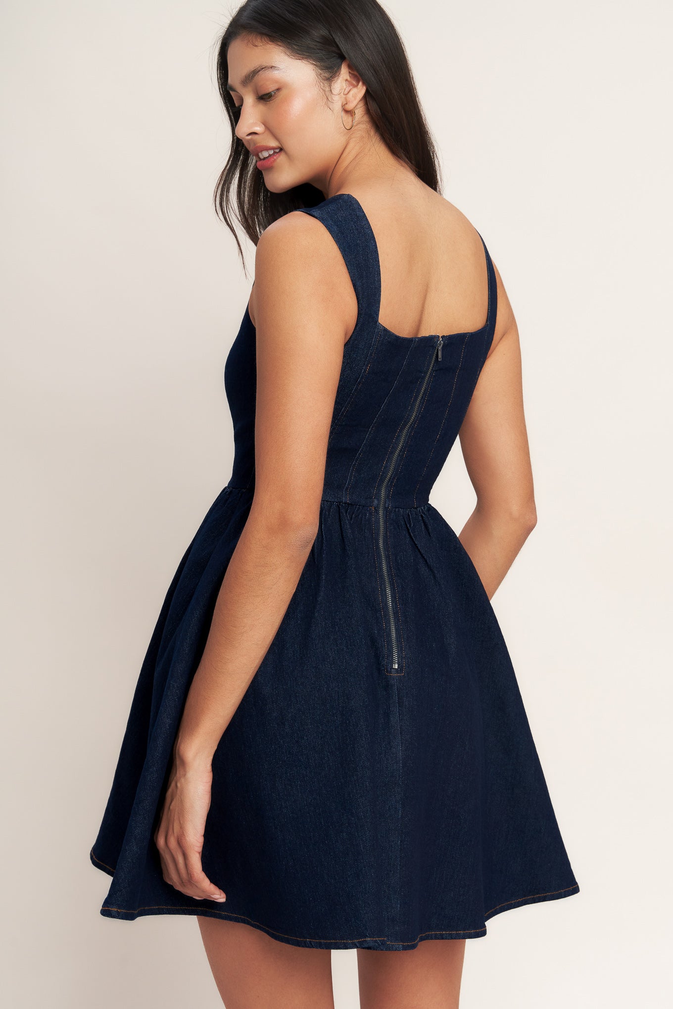 LOVE AT FIRST WEAR DENIM MINI DRESS