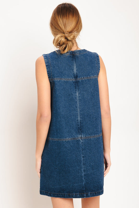 LAIDBACK CHIC DENIM SHIFT DRESS