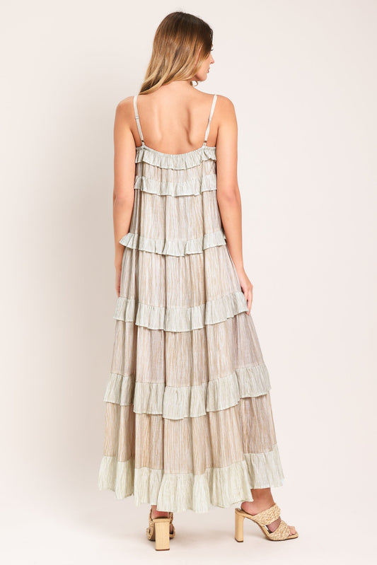 DUNE SERENA WOVEN MIDI DRESS