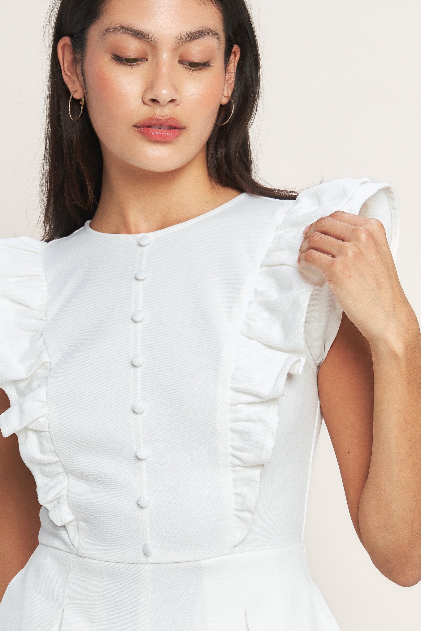 JUST FEELS RIGHT WOVEN ROMPER