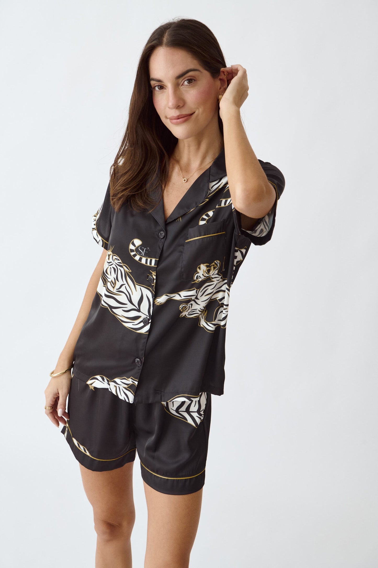 Washable Silk Pajama Set - Kenya Short