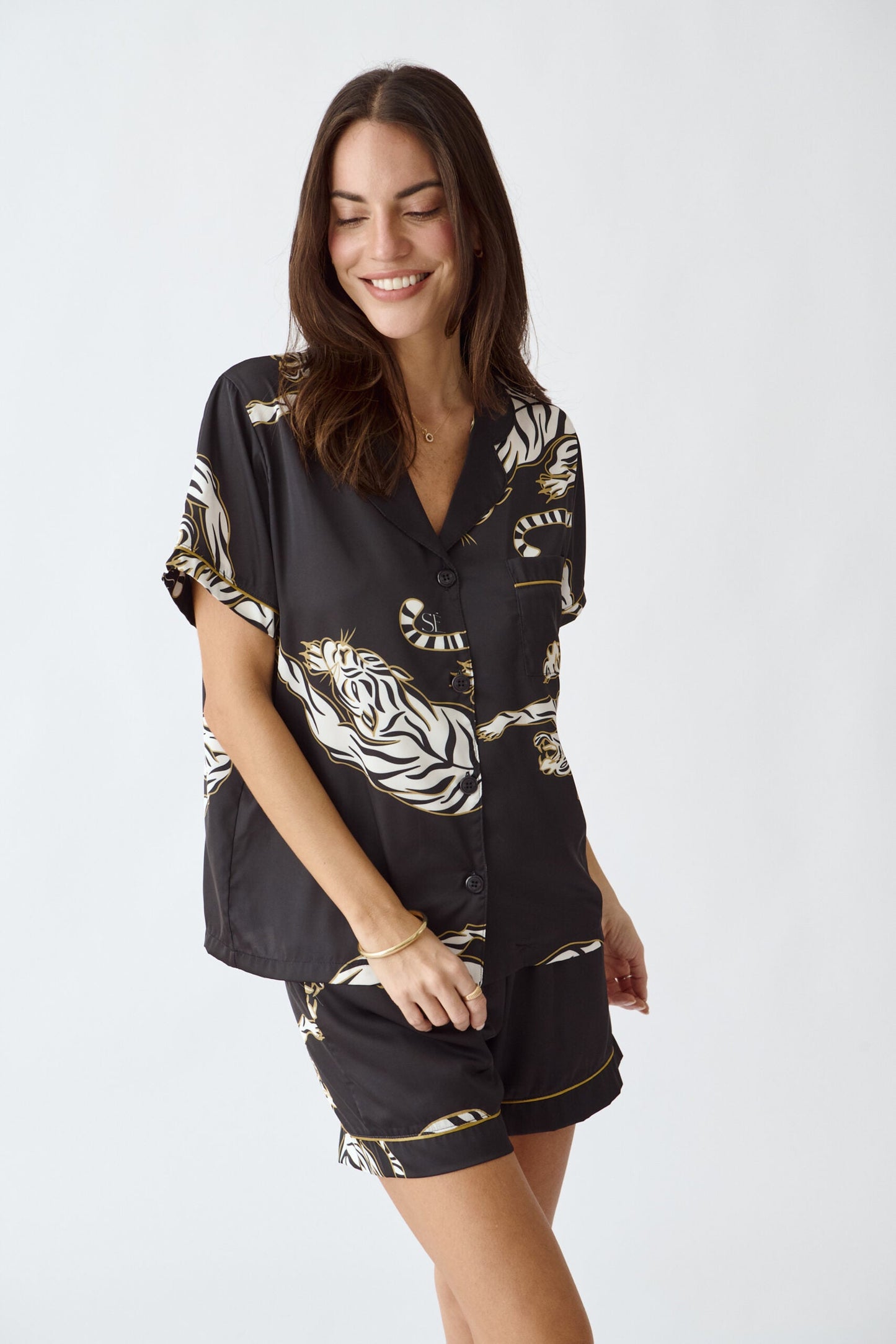 Washable Silk Pajama Set - Kenya Short