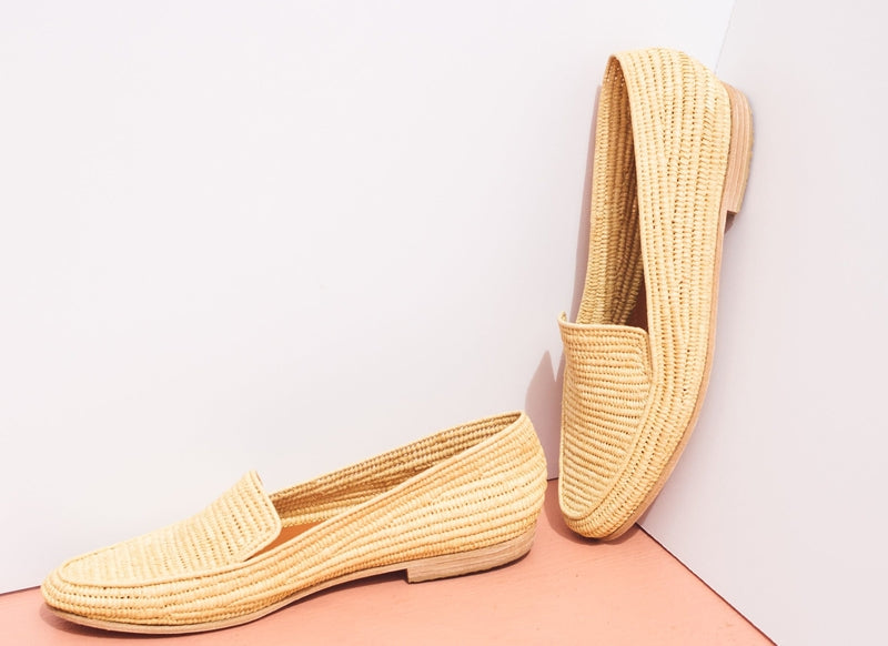 Women's Raffia Loafers (Natural)
