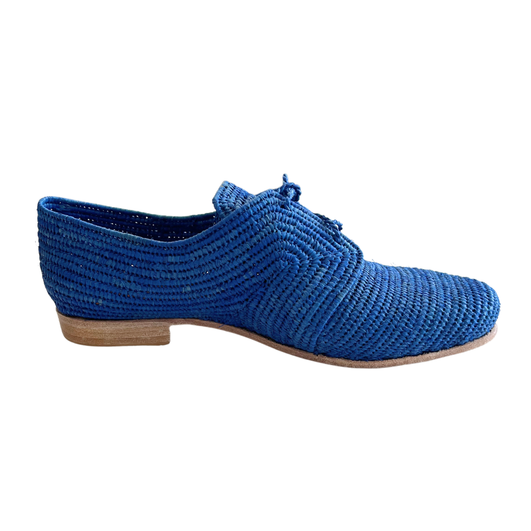 Women's Raffia Oxford (Blue)