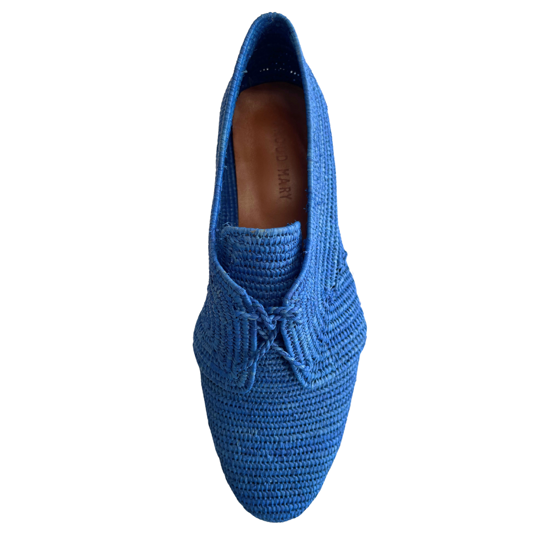 Women's Raffia Oxford (Blue)