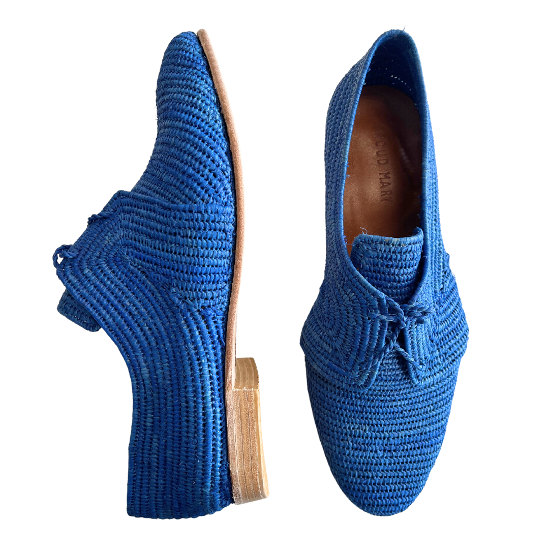 Women's Raffia Oxford (Blue)