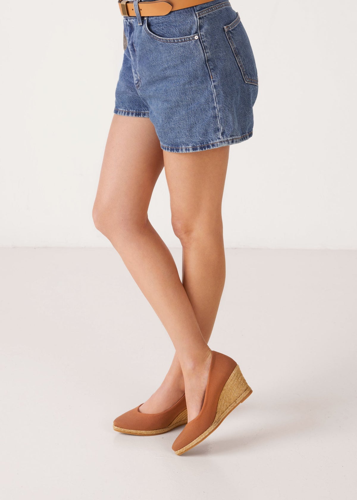 Roses Canvas V Cut Espadrille Wedges