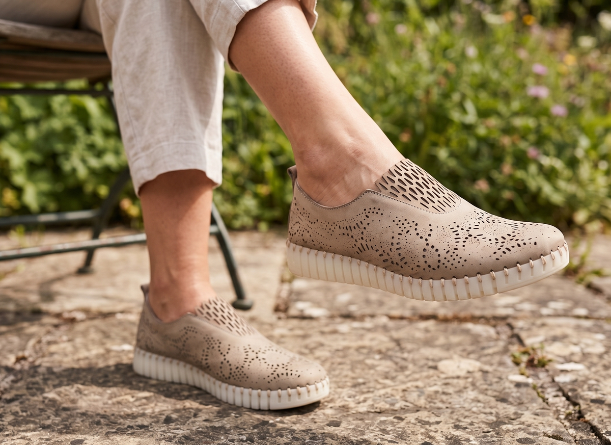 Eric Michael Stella Laser Cut Slip On