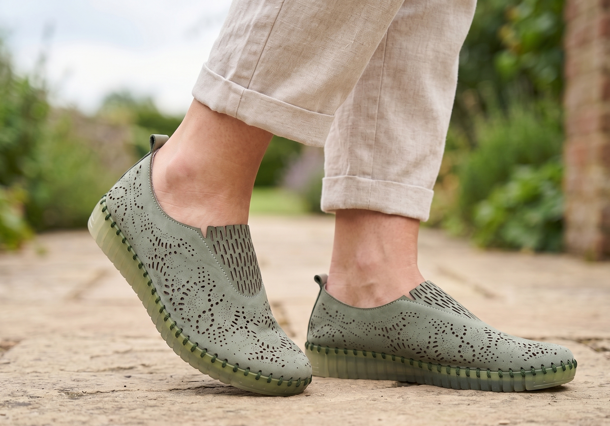 Eric Michael Stella Laser Cut Slip On