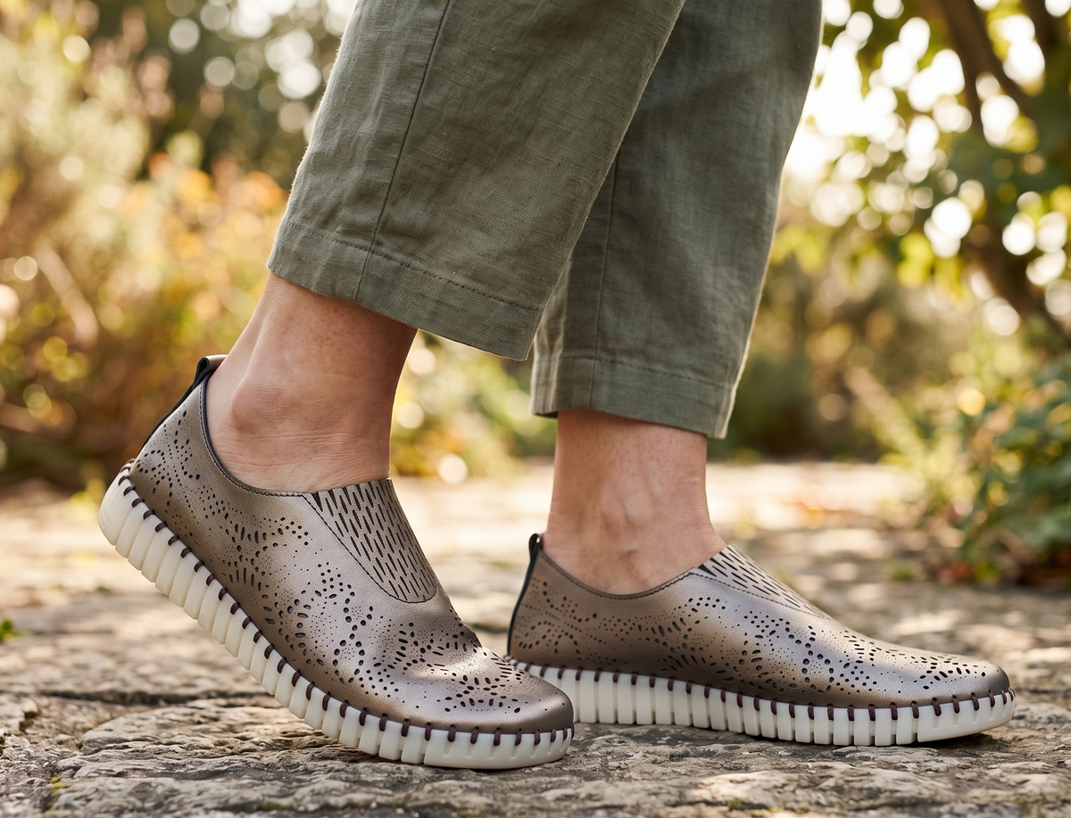 Eric Michael Stella Laser Cut Slip On