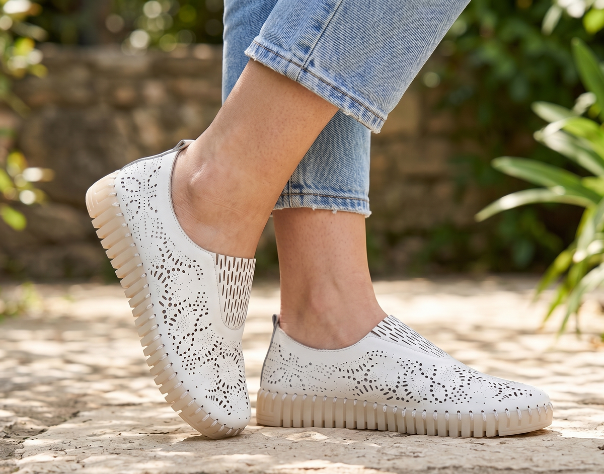 Eric Michael Stella Laser Cut Slip On