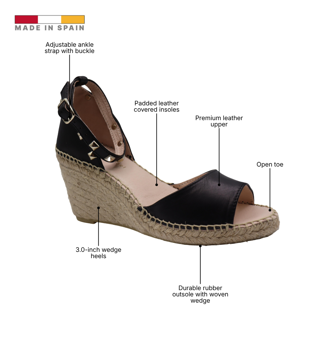 Eric Michael Val Studded Woven Wedge