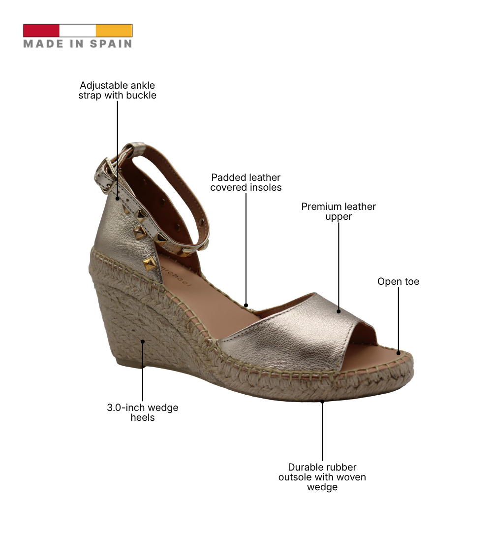 Eric Michael Val Studded Woven Wedge