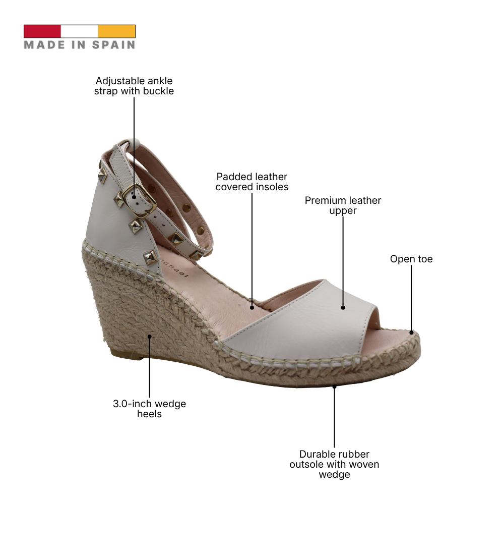 Eric Michael Val Studded Woven Wedge