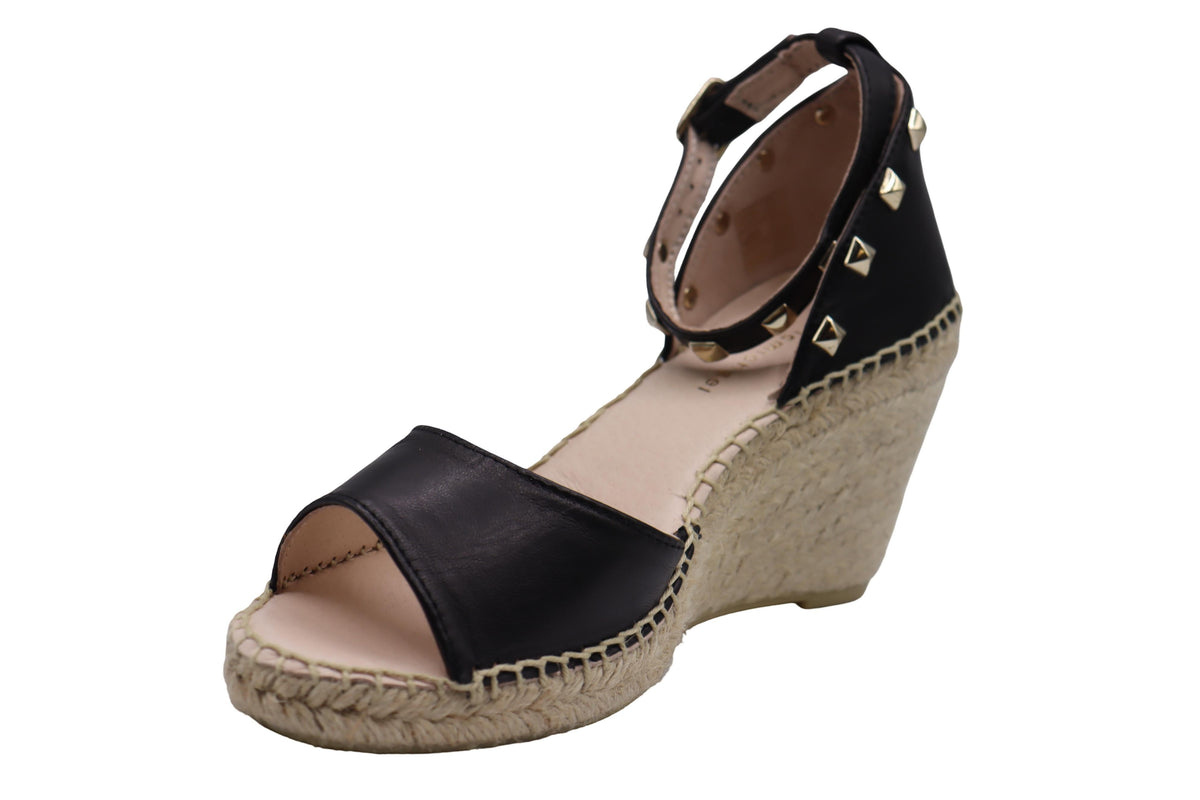 Eric Michael Val Studded Woven Wedge