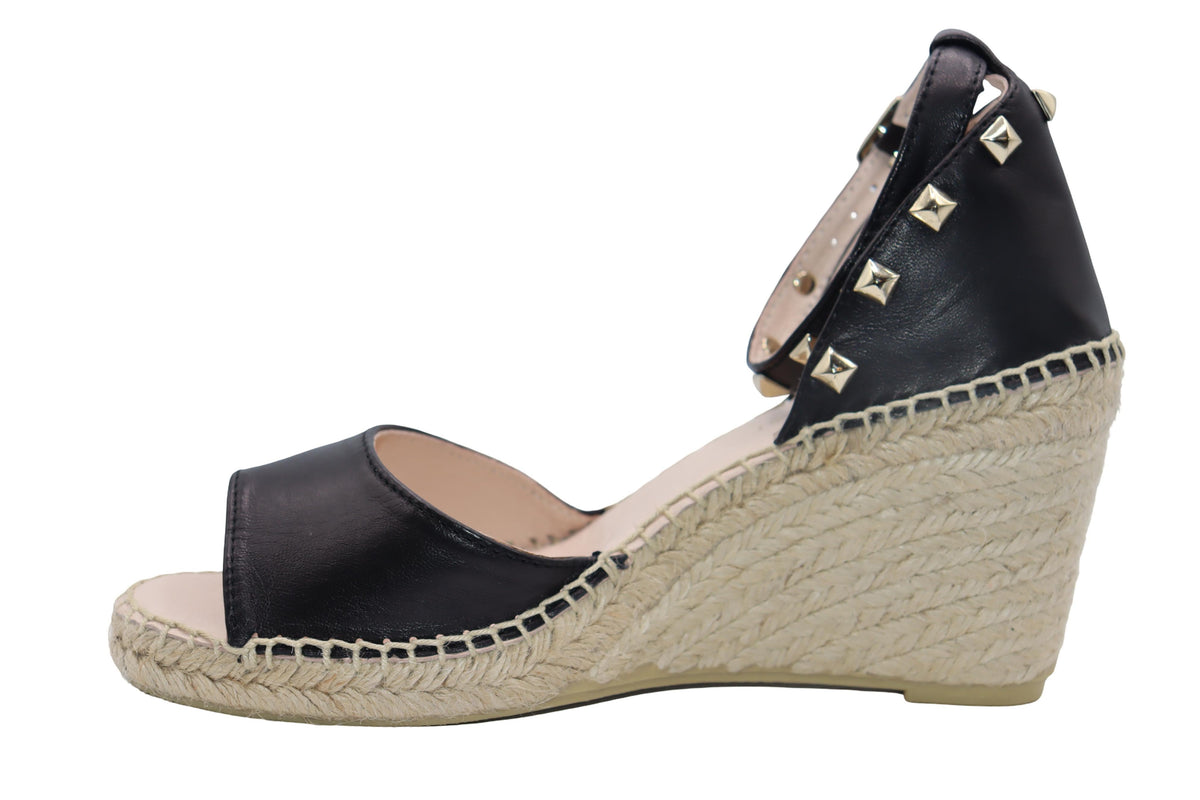 Eric Michael Val Studded Woven Wedge