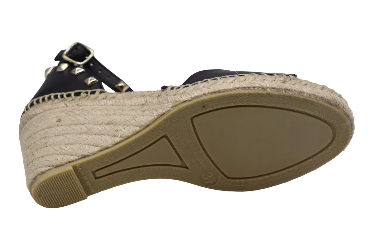 Eric Michael Val Studded Woven Wedge