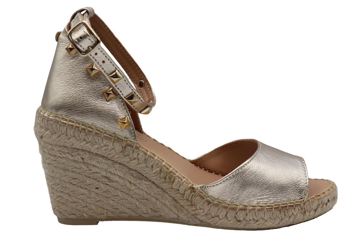 Eric Michael Val Studded Woven Wedge