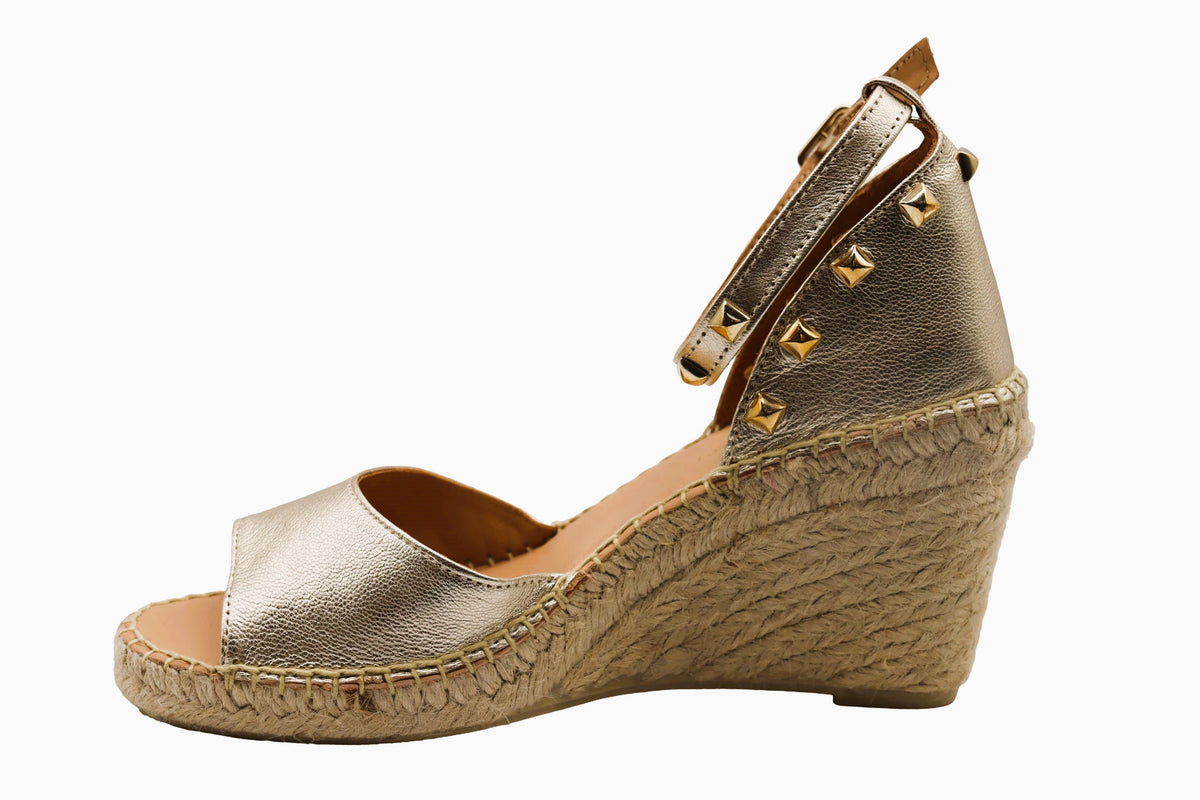 Eric Michael Val Studded Woven Wedge