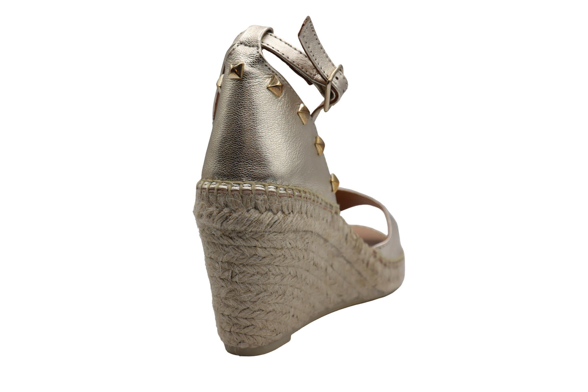 Eric Michael Val Studded Woven Wedge