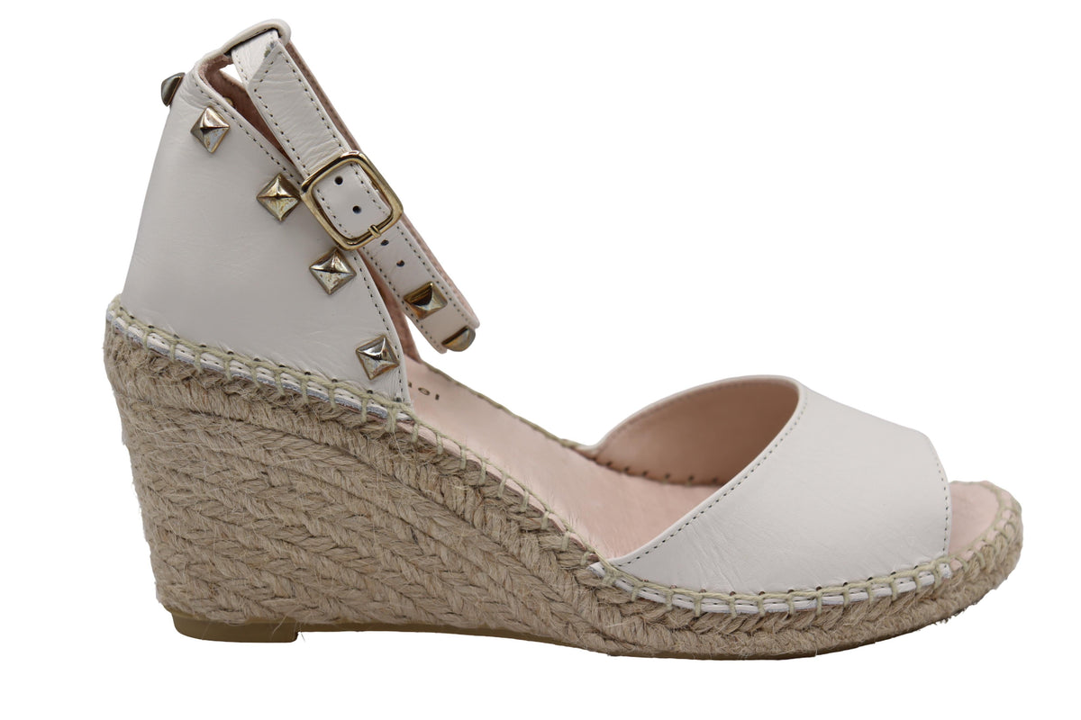 Eric Michael Val Studded Woven Wedge