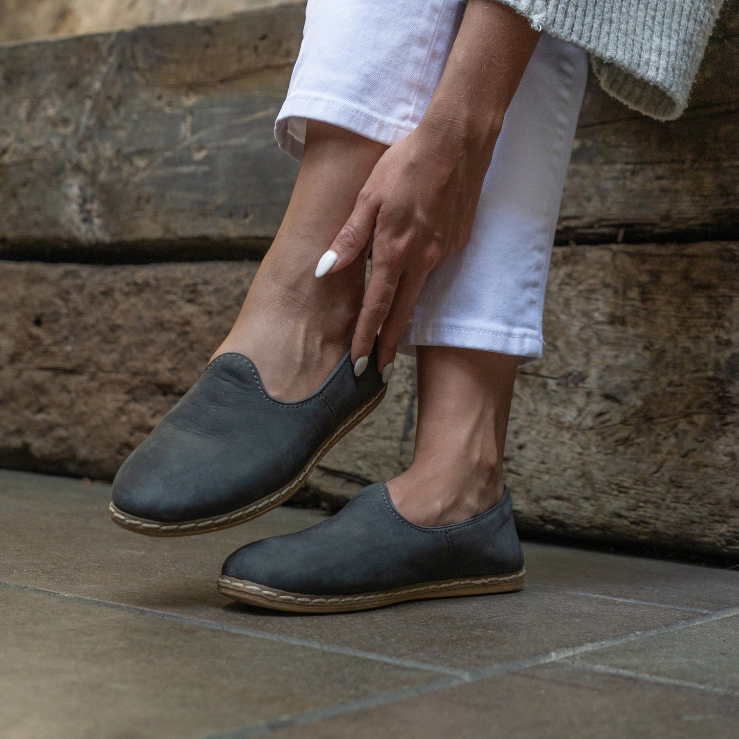 Graphite Nubuck Slip-On