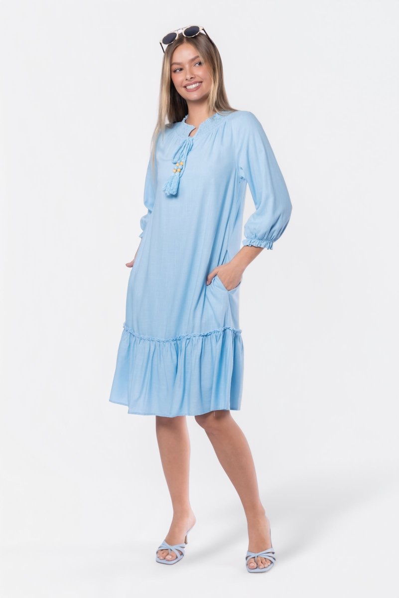 Clio Dress 40" (Light Blue)