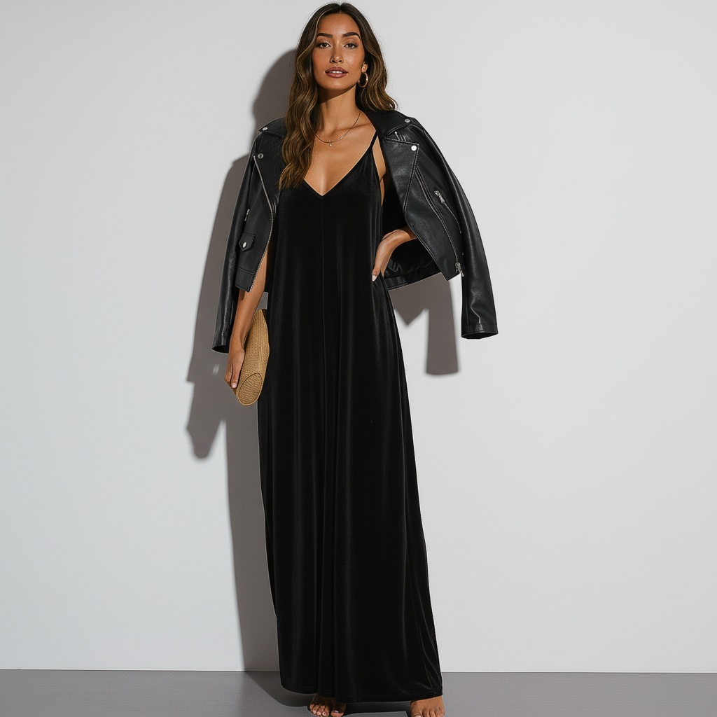 Goddess Gown - Black Velvet