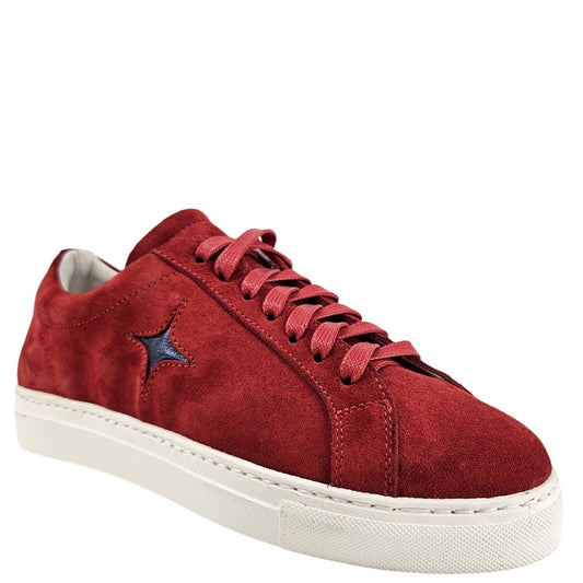 Red Suede Sirius Star Womens Sneaker